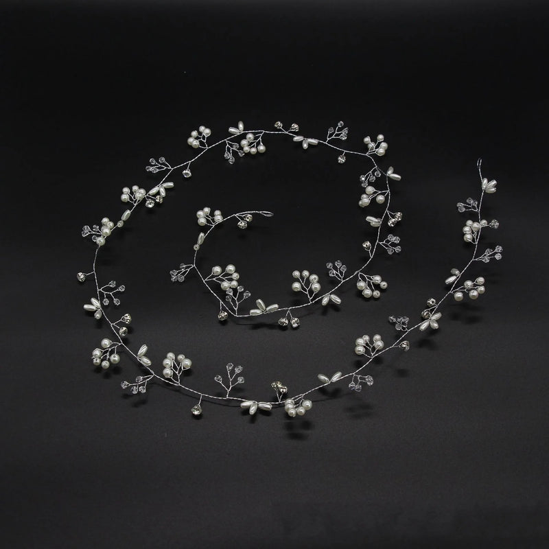 Pearl Crystal Wedding Headdress For Bride Wedding Crown