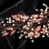 Pearl Crystal Wedding Hair Accessories Silver Bridal Headband