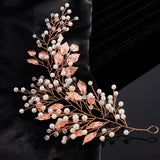 Pearl Crystal Wedding Hair Accessories Silver Bridal Headband