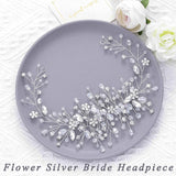 Pearl Crystal Wedding Hair Combs Bridal Flower Headpiece