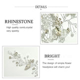 Pearl Crystal Wedding Hair Combs Bridal Flower Headpiece