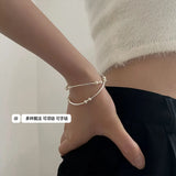 Pearl 925 Sterling Silver Bracelet Ins Niche Delicate Jewelry