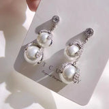Freshwater Pearl Drop Earrings 925 Sterling Silver Jewelry for Women