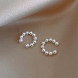 Pearl Ear Cuff Clip Earrings Non-Piercing C-shaped Ear Ring Without Puncture