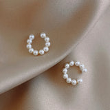 Pearl Ear Cuff Clip Earrings Non-Piercing C-shaped Ear Ring Without Puncture