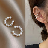 Pearl Ear Cuff Clip Earrings Non-Piercing C-shaped Ear Ring Without Puncture