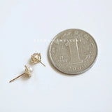 925 Sterling Silver Pearl Stud Earrings Little
