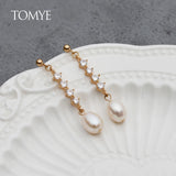 14K Filled Diamond Long Earrings for Women Jewelry