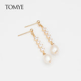 14K Filled Diamond Long Earrings for Women Jewelry
