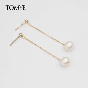 14K High Simplicity Pearl Earrings for Women Jewelry