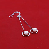 925 Silver Drop Earrings for Women Sweet Style Ladies Christmas Gift