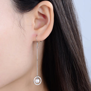 925 Silver Drop Earrings for Women Sweet Style Ladies Christmas Gift
