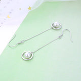 925 Silver Drop Earrings for Women Sweet Style Ladies Christmas Gift