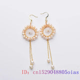 Chalcedony Charm Gemstone Silver Earrings for Women