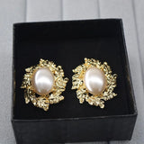 Baroque Big Pearl Earrings Vintage Indian Jewelry