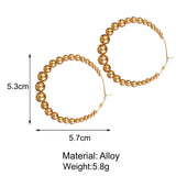 Big Circle Retro Pearl Earrings for Europe and America