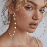 Big Circle Retro Pearl Earrings for Europe and America