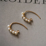 Pearl Earrings Filled Jewelry Vintage Charm Brincos Minimalist Jewelry