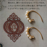 Pearl Earrings Filled Jewelry Vintage Charm Brincos Minimalist Jewelry