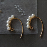 Pearl Earrings Filled Jewelry Vintage Charm Brincos Minimalist Jewelry