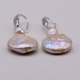Baroque Style Freshwater Pearl Earrings 925 Sterling Silver Women's Studs