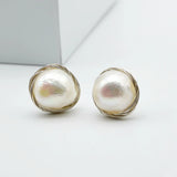 Baroque Pearl Silver Braided Earrings Ladies Earrings