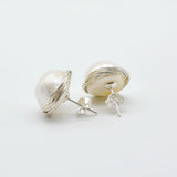 Baroque Pearl Silver Braided Earrings Ladies Earrings