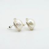 Baroque Pearl Silver Braided Earrings Ladies Earrings