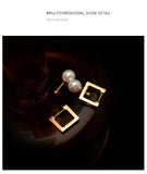 Pearl Earrings Stainless Steel Hoop for Women