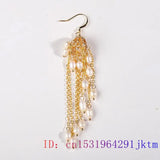 Pearl Earrings 925 Silver Real Amulet Jewelry Gemstones
