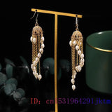 Pearl Earrings 925 Silver Real Amulet Jewelry Gemstones