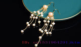 925 Silver Pearl Earrings Women Amulets Jewelry Natural Gemstone Gift