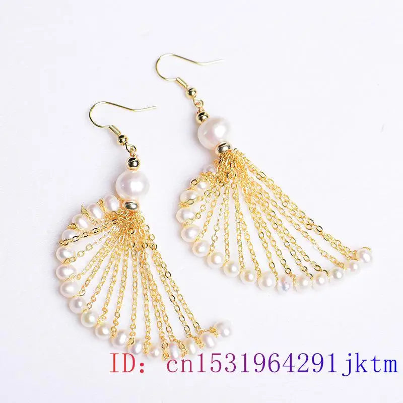 Vintage Natural 925 Silver Pearl Earrings for Women