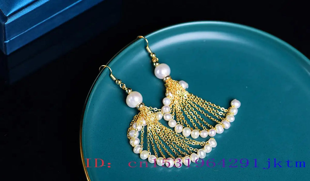 Vintage Natural 925 Silver Pearl Earrings for Women