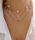 Pearl Vintage Multilayer Snake Chain Chokers Necklaces for Women Bead Necklace