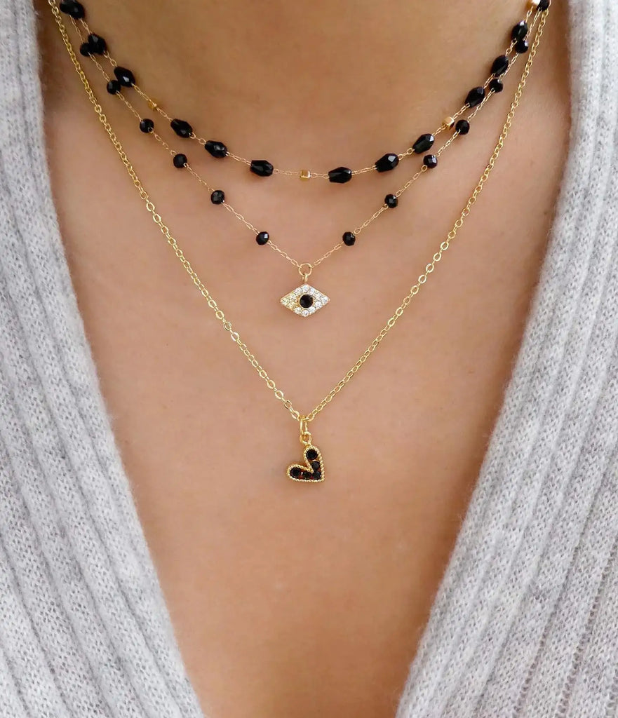 Pearl Vintage Multilayer Snake Chain Chokers Necklaces for Women Bead Necklace