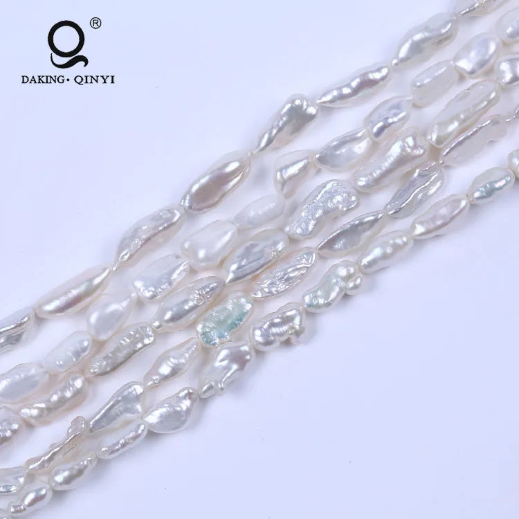 8-9mm Biwa Freshwater Pearl Loose Beads Irregular Shape