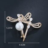 14K Yellow Gold Pearl Brooch for Women - Elegant Anniversary Jewelry