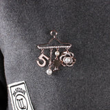 Pearl Flower CC Brooch for Women's Clothing