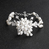 Pearl Flower Crystal Bracelet for Wedding Party