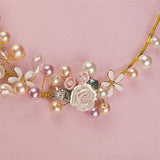 Pearl Flower Crystal Rhinestone Wedding Bridal Hair Band