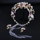 Pearl Flower Crystal Rhinestone Wedding Bridal Hair Band
