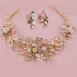 Pearl Flower Crystal Rhinestone Wedding Bridal Hair Band