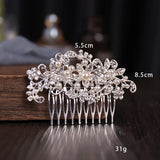 Pearl Flower Hair Clips Bridal Hair Piece for Women