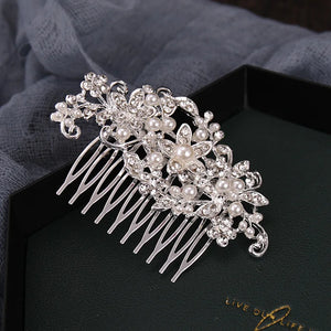 Pearl Flower Hair Clips Bridal Hair Piece for Women