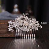 Pearl Flower Hair Clips Bridal Hair Piece for Women