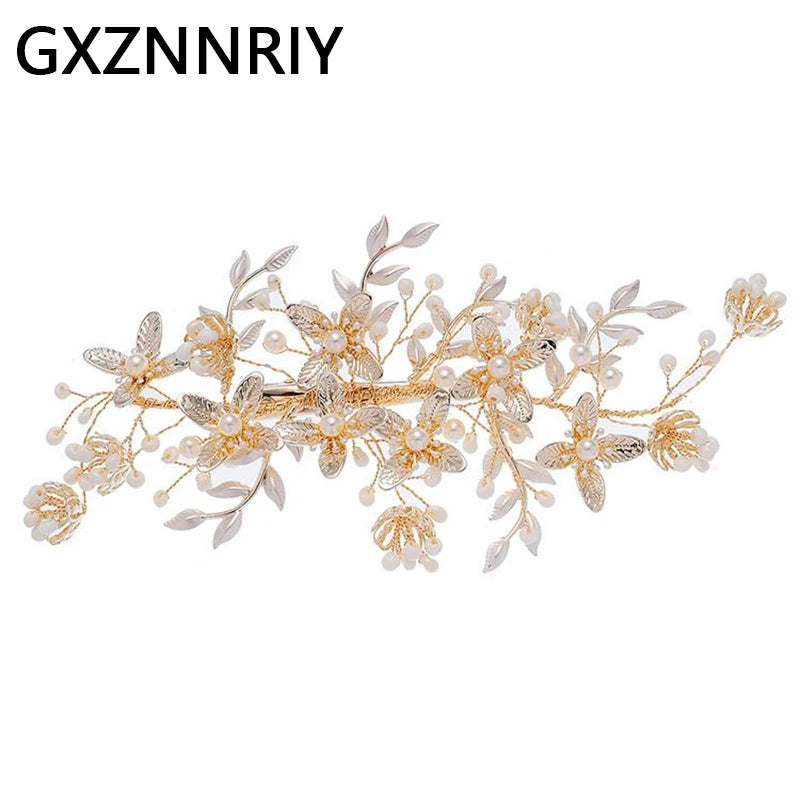 Pearl Flower Hair Clips Wedding Bridal Hair Jewelry Party Headpiece