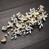Pearl Flower Hair Clips Wedding Bridal Hair Jewelry Party Headpiece