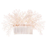 Pearl Flower Hair Comb European Style Tiaras Bride Headdress