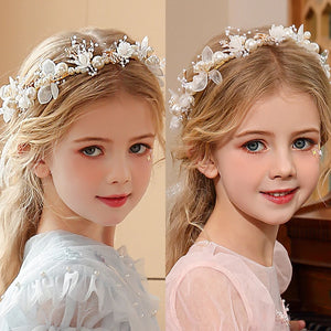 Crystal Pearl Flower Bridal Headband Wedding Accessories